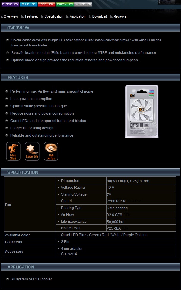 fan12 XIGMATEK Crystal Cooling System