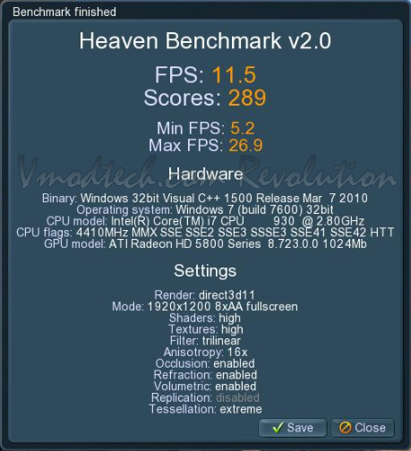 heaven oc ASUS EAH5850 DDR5 Review