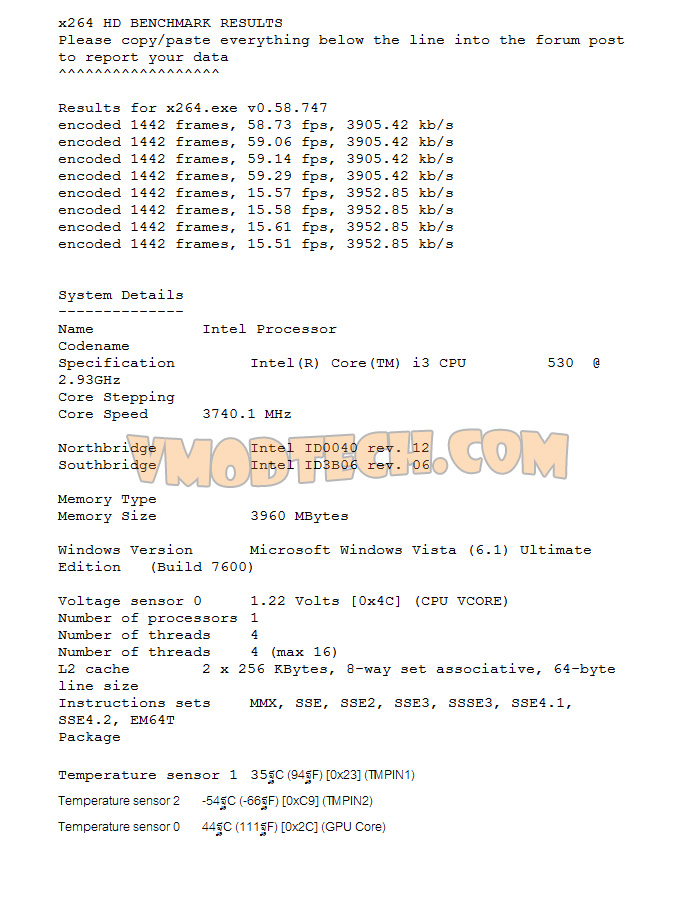 x264 720p ECS H55H CM Motherboard Review