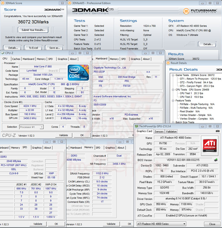 3dmark05 2300 GEIL EVO ONE PC3 17000 CL9 Review