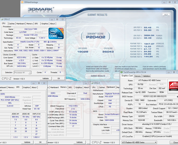 3dmarkvantage 2300 GEIL EVO ONE PC3 17000 CL9 Review