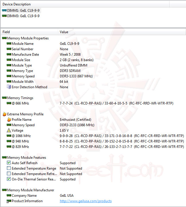 spd GEIL EVO ONE PC3 17000 CL9 Review