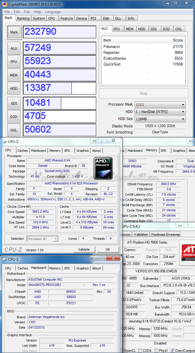 crystalmark ASUS M4A89GTD PRO/USB3 Motherboard Review