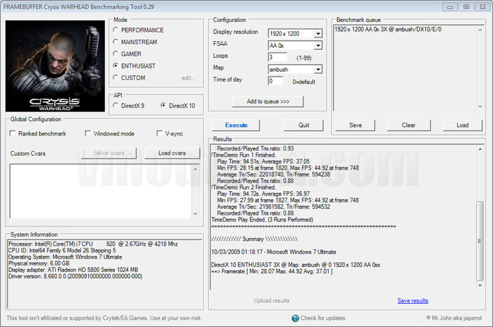 crysis 1 noaa XFX ATI Radeon HD5870 DX11 Graphic Card Review (CrossfireX) 