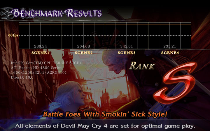devilmaycry4 dx10 MSI P55 GD65   Overclock Results