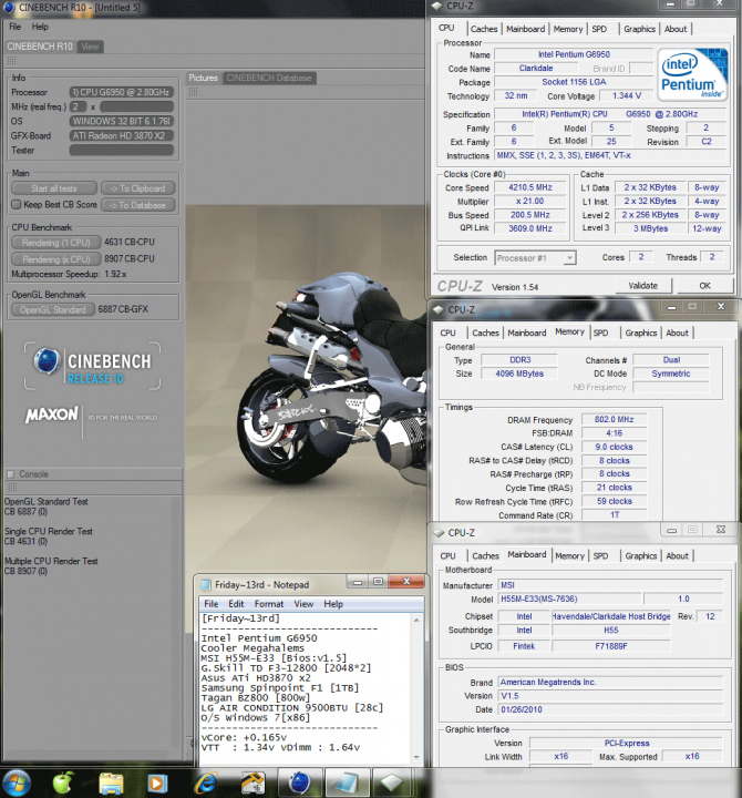 11 201x21 0165v 80298821cinebench r10 670x720 MSI : H55M E33  [Review]
