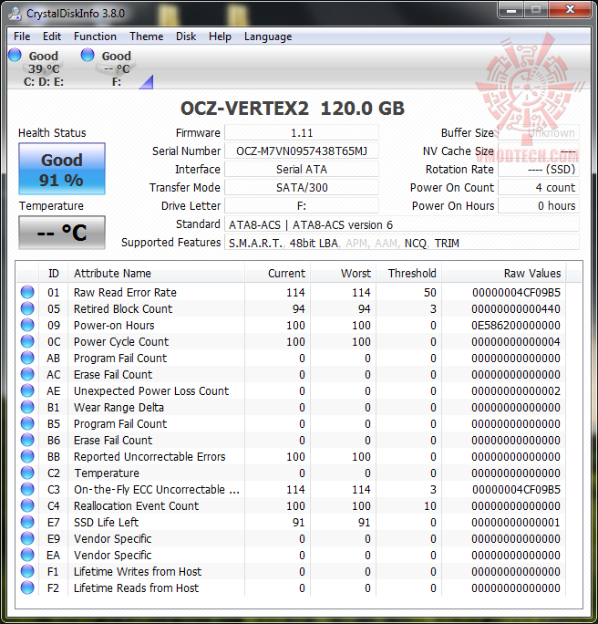 11 ssd ocz infocrystaldisk OCZ Vertex2 SSD SATAII 120GB