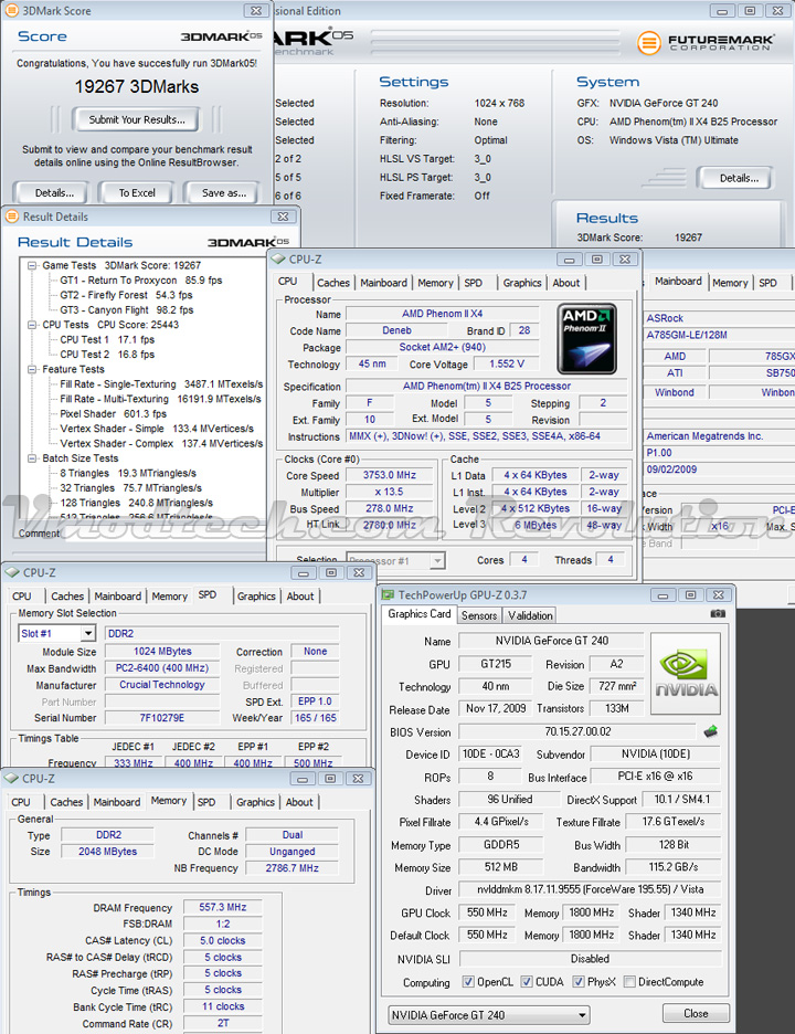 gt240 3d05 GALAXY NVIDIA GT240 DDR5 512MB 