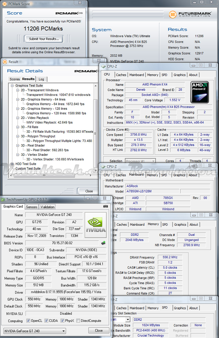 gt240 pcmark05 GALAXY NVIDIA GT240 DDR5 512MB 