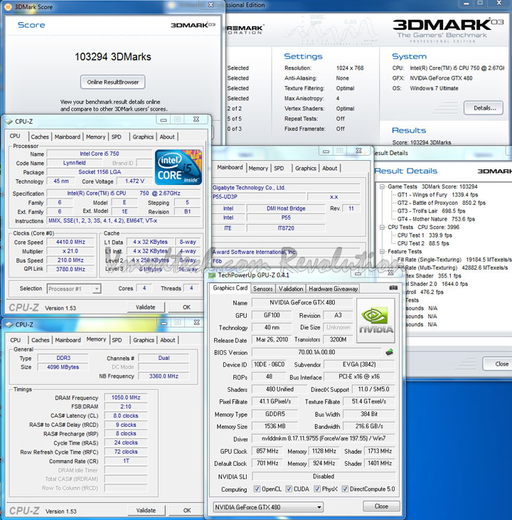 gtx 480 3d03 oc EVGA Geforce GTX480 Review