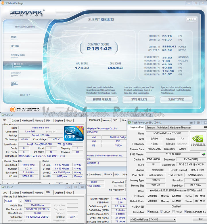 gtx 480 3d07 nophysx EVGA Geforce GTX480 Review