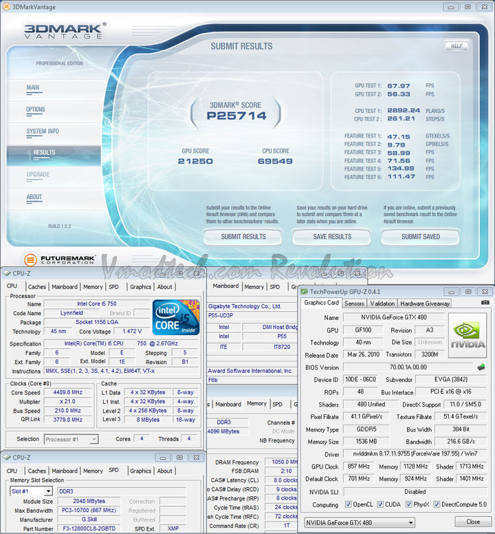 gtx 480 3d07 oc EVGA Geforce GTX480 Review