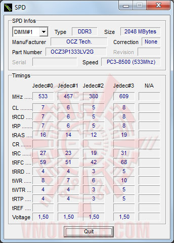 memset-spd memset spd OCZ XTC Platinum Series PC3 10666 CL7 Triple Channel