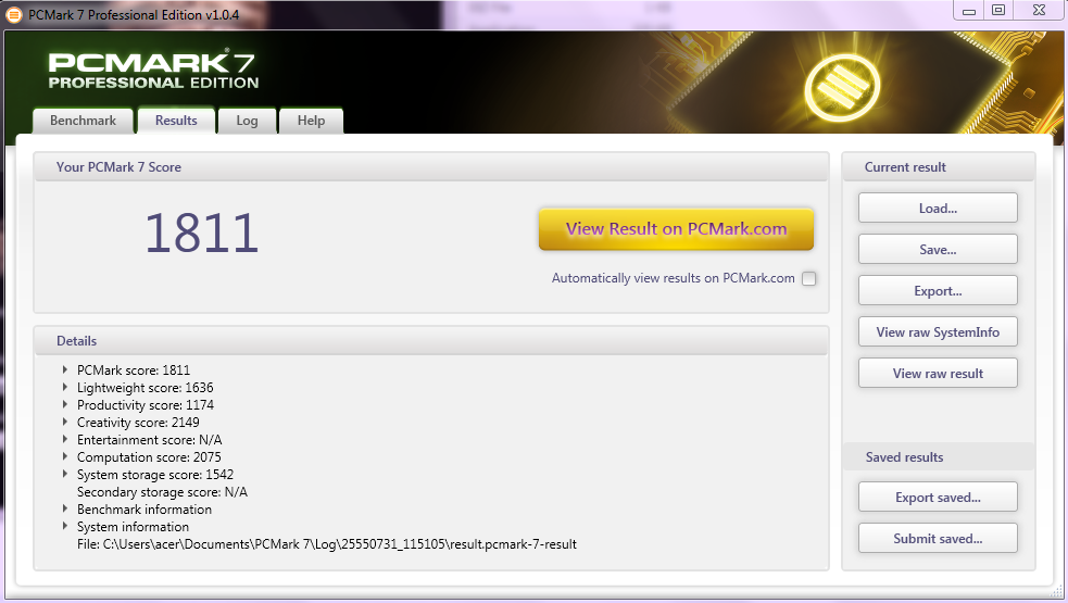 pcm7 Review : Acer Aspire V5 471G