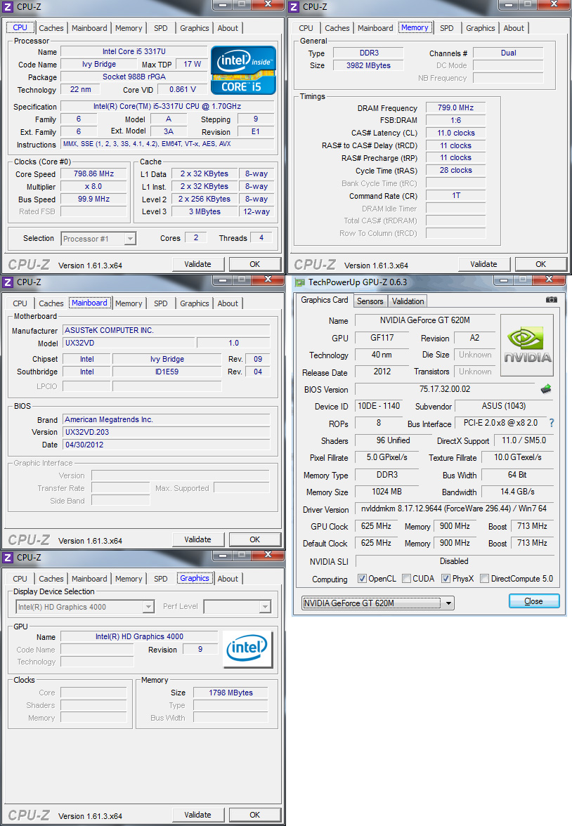 Review : Asus Zenbook UX32VD cpuz Review : Asus Zenbook UX32VD