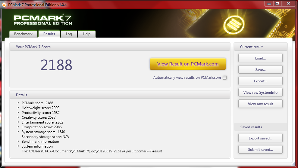 pcm7 Review : Fujitsu Lifebook LH772