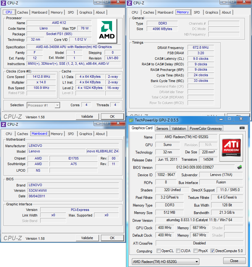 Review : Lenovo Ideapad Z475 cpuz Review : Lenovo Ideapad Z475