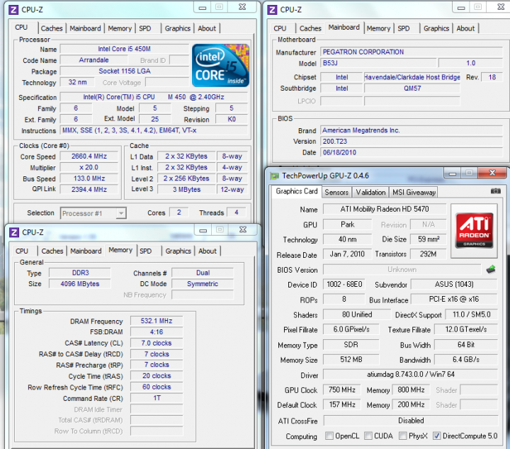 cpuz cpuz 720x634 Review : Asus B53J & B53F