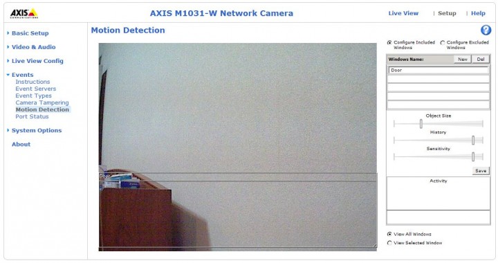 window Review : AXIS M1031 W CCTV IP Camera