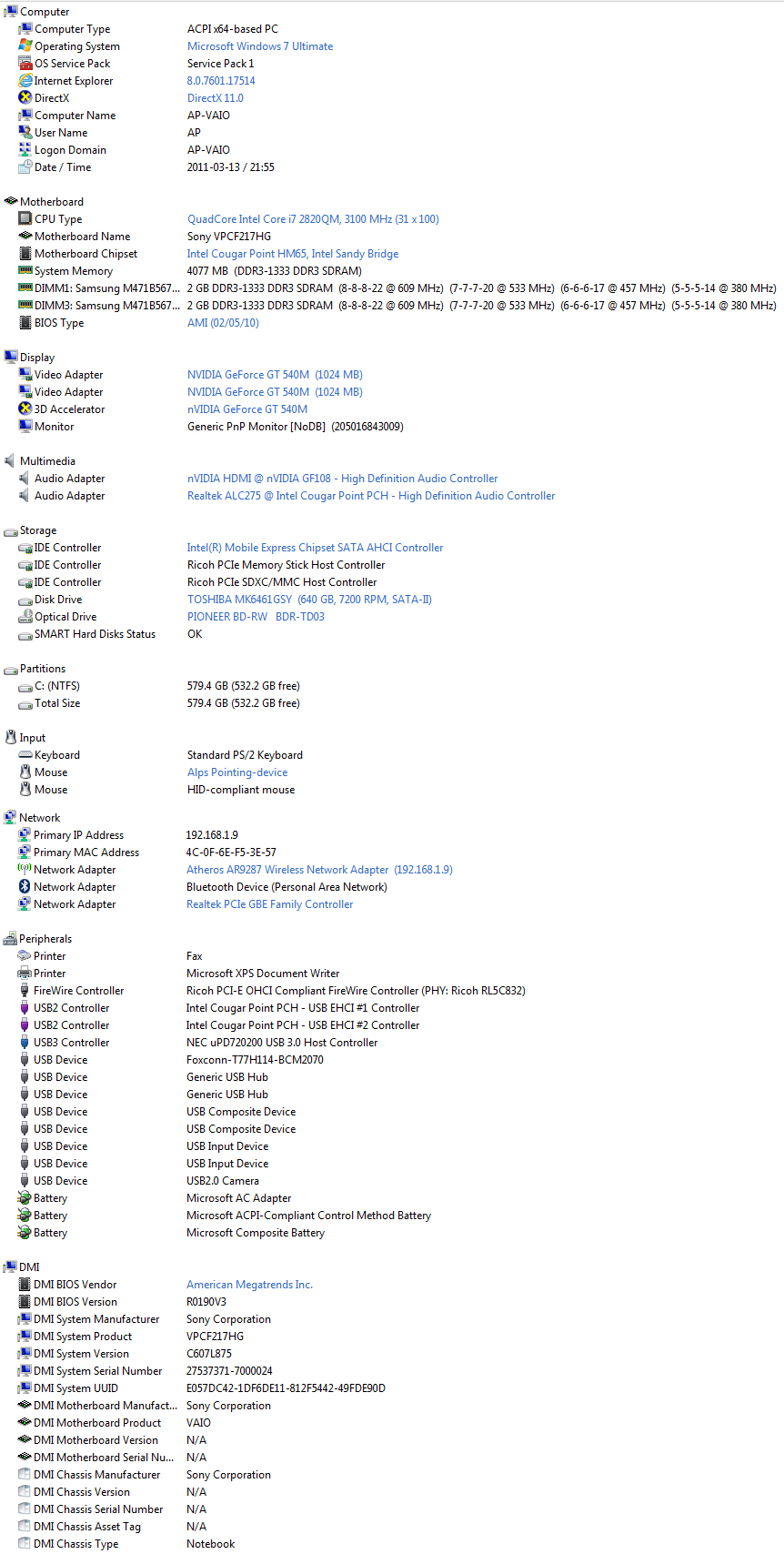 evin Review : Sony VAIO F series 16 & 3D Vision supported !
