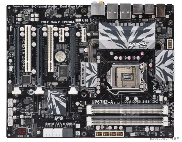p67h2 a topview 720x565 ECS : P67H2 A มี Hydra ด้วยนะ