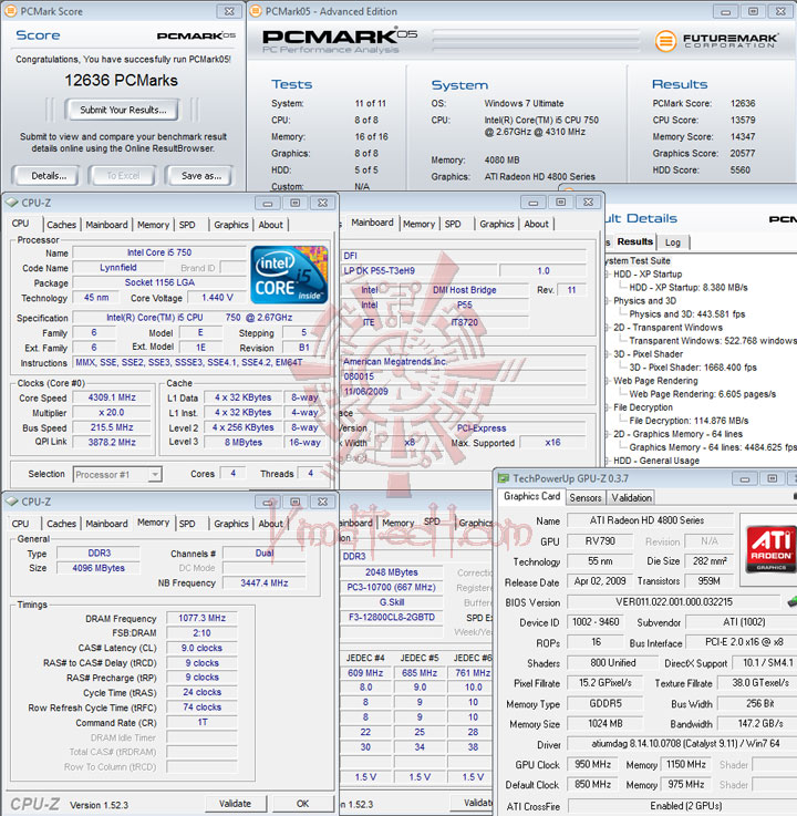 pcmark058 DFI DK P55 T3eH9 Review