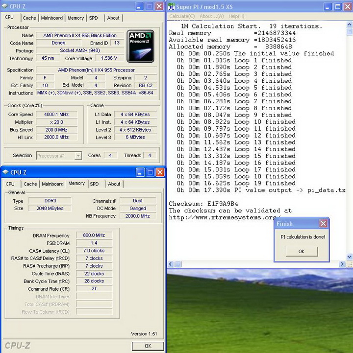 pi1m1 Phenom II955 VS  DFI DK 790 FXB M3H5 