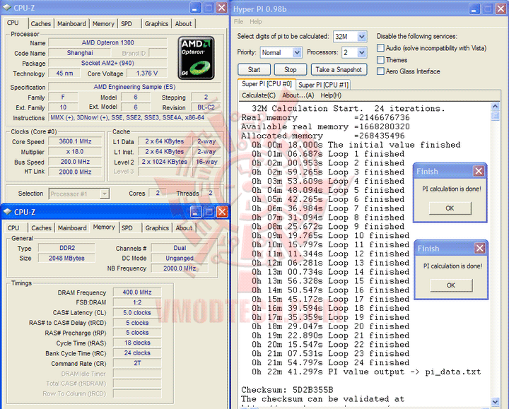 pi32m1 Athlon II X2 240 Unlock to Opteron 1300 Multiple X25 stable!!