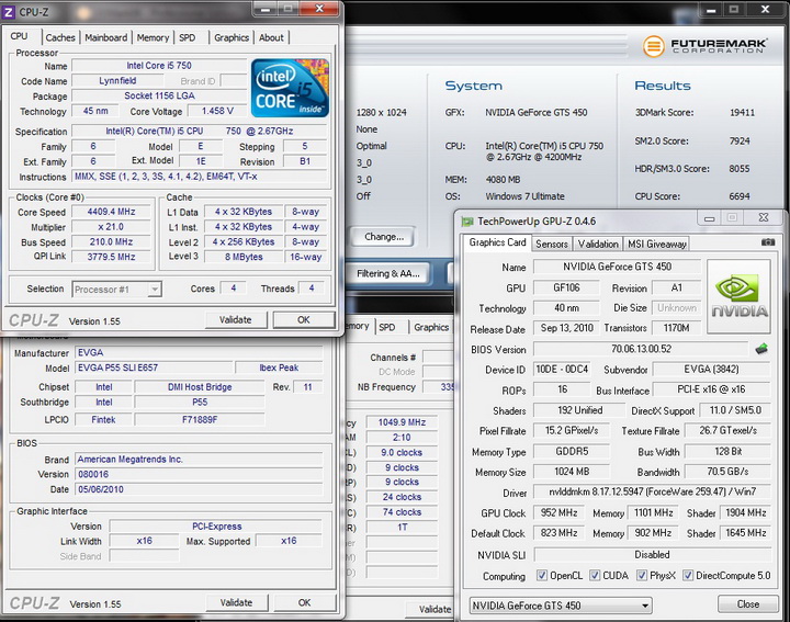 06 952 1101 1 EVGA GeForce GTS 450 1024GB GDDR5 Review