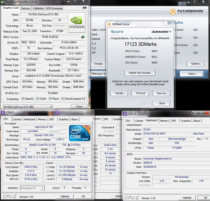 06 defalut 1 EVGA GeForce GTS 450 1024GB GDDR5 Review