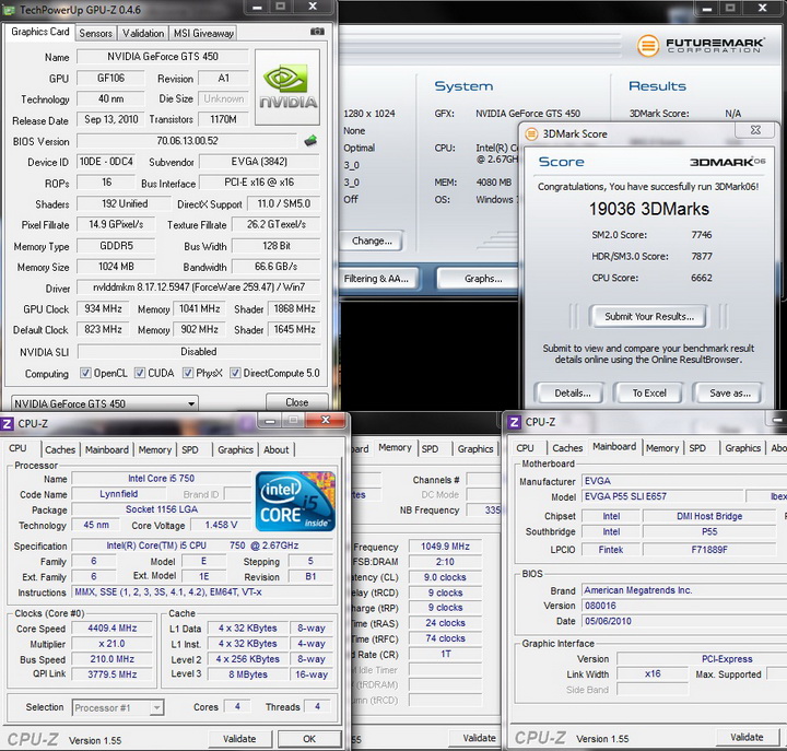 06 oc 1 EVGA GeForce GTS 450 1024GB GDDR5 Review