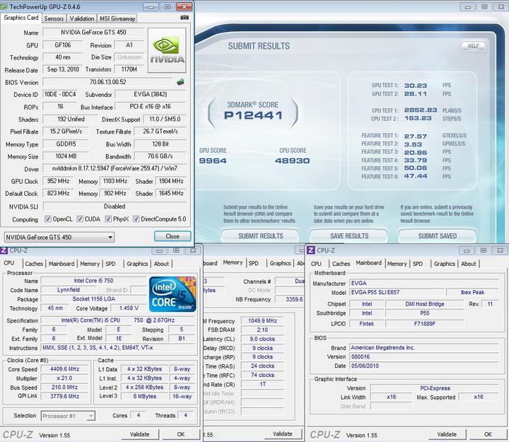 vantage 952 1101 1 EVGA GeForce GTS 450 1024GB GDDR5 Review