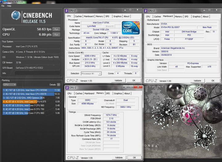 cinebench cpu 1 Intel i7 875K Unlocked Processor Unleashed Power