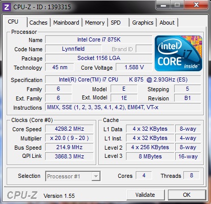 cpuz1 Intel i7 875K Unlocked Processor Unleashed Power