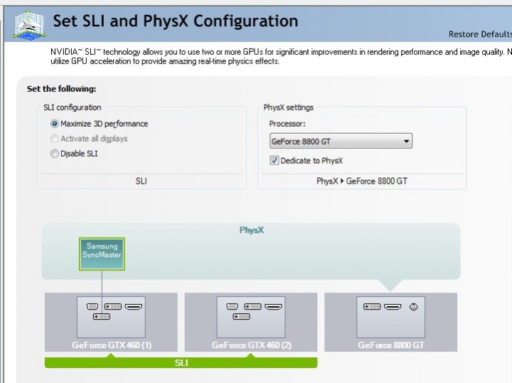 setting story 720x538 Palit Geforce GTX460 1024MB SLI Overclock Test