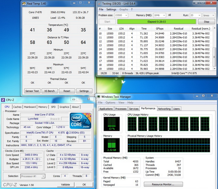 linx running ASUS P7H55 M LX