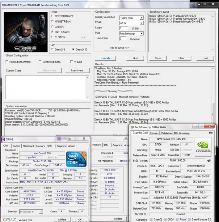 crysis no aa 1 709x720 REVIEW:PALIT GeForce GTS 450 Low Profile 1GB GDDR5