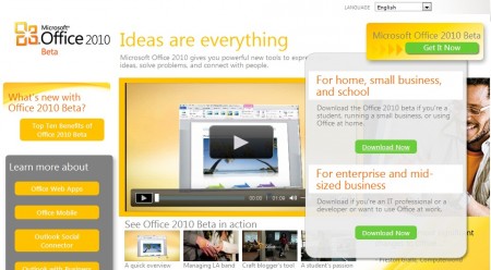 ดาวน์โหลดฟรี โปรแกรม Office Home & Business 2010 Beta | Vmodtech.com