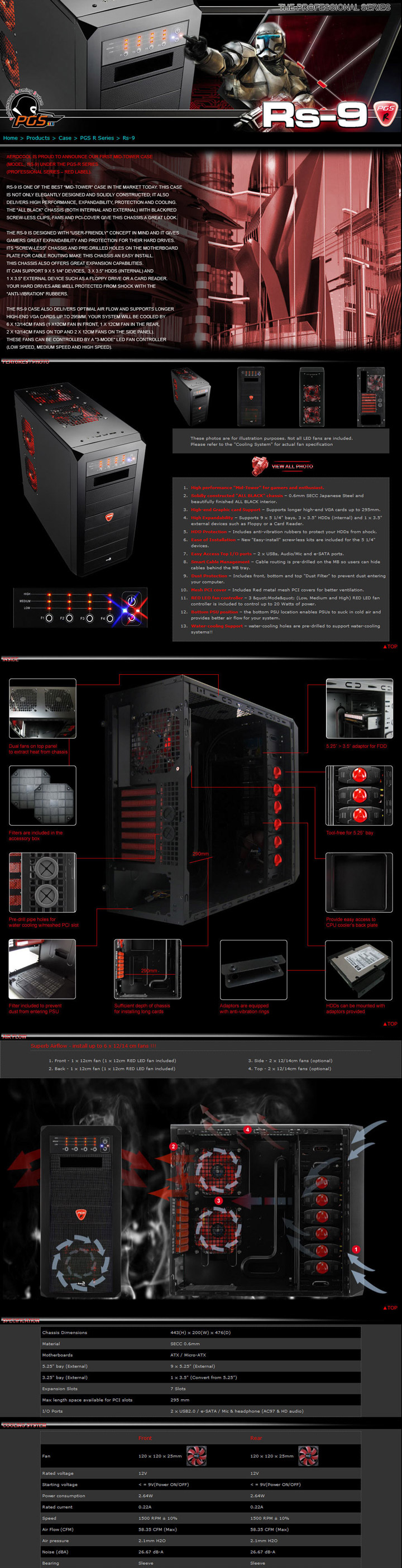 spec-rs-9 spec rs 9 AeroCool Rs 9 Chassis Review