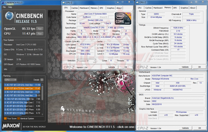 cine115 1 ASUS RAMPAGE III EXTREME Motherboard Review
