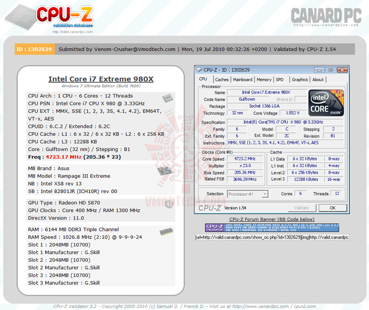 validate ASUS RAMPAGE III EXTREME Motherboard Review