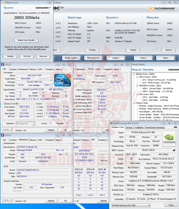 3d06 ASUS Rampage III GENE Micro ATX Motherboard Review