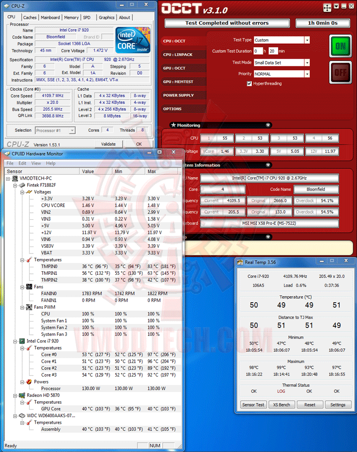 occt vizo Cooler Master EXCALIBUR 120mm. Fan Review