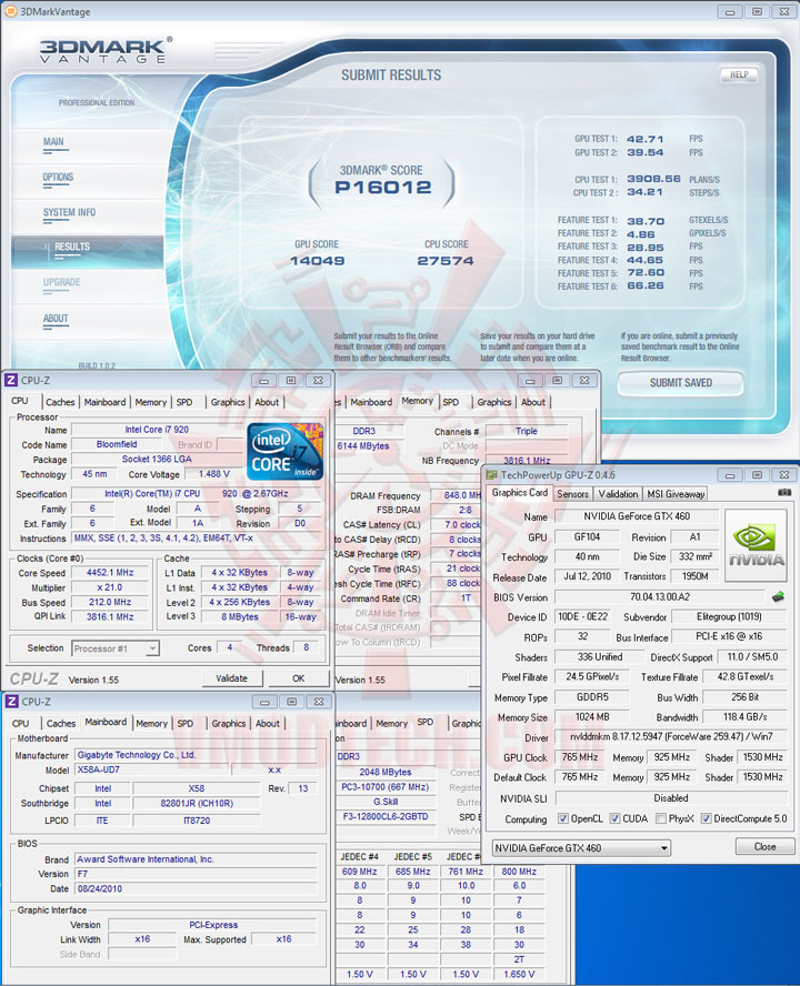 07np df ECS BLACK GeForce GTX 460 1024MB GDDR5 Review