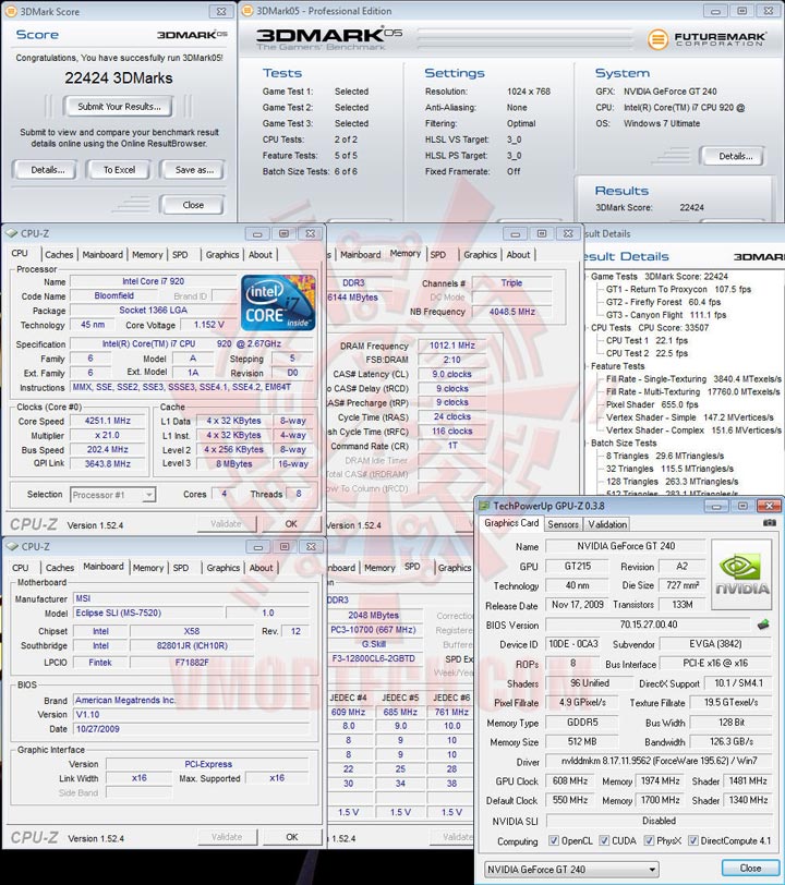 05oc EVGA GeForce GT240 512MB DDR5 Review