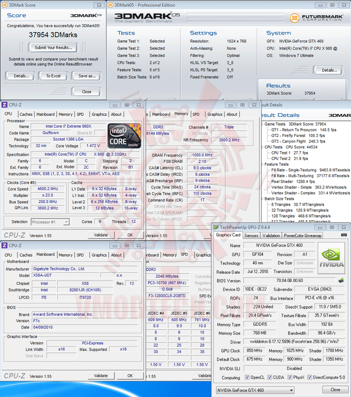 05 oc EVGA GeForce GTX 460 768MB GDDR5 Review