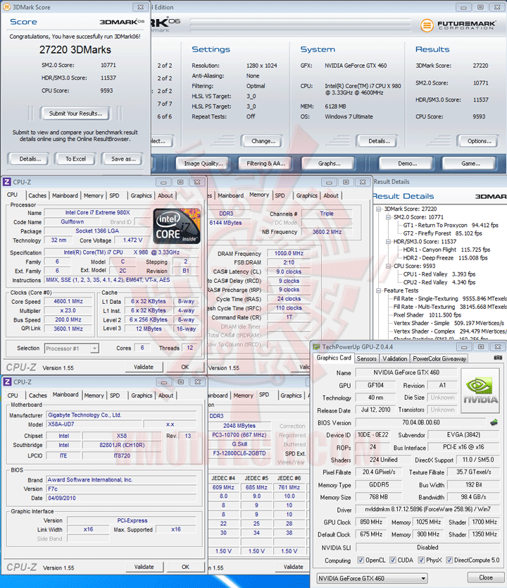 06 oc EVGA GeForce GTX 460 768MB GDDR5 Review