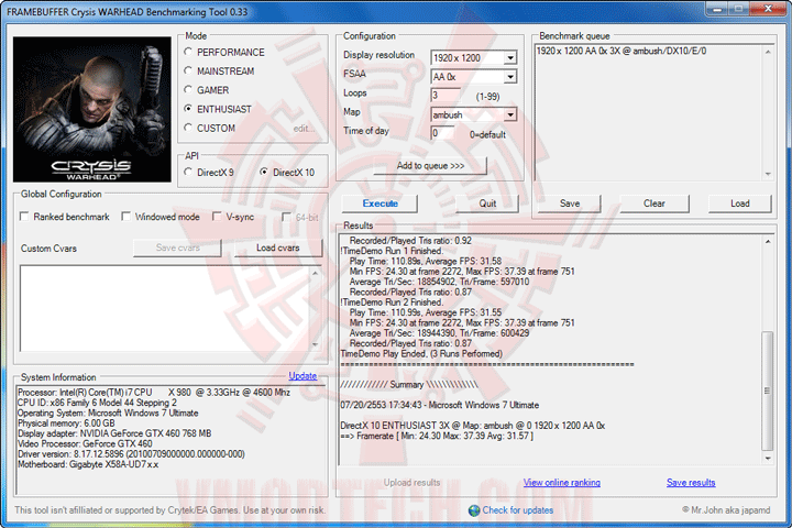 wh ov EVGA GeForce GTX 460 768MB GDDR5 Review