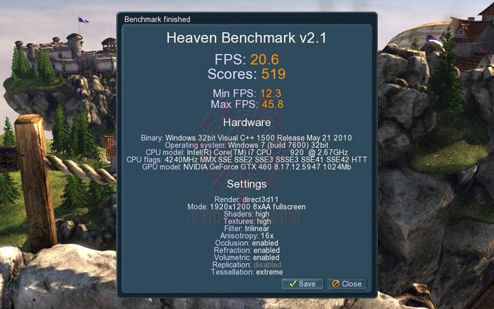 08 oc EVGA GeForce GTX 460 SuperClocked 1024MB GDDR5 Review