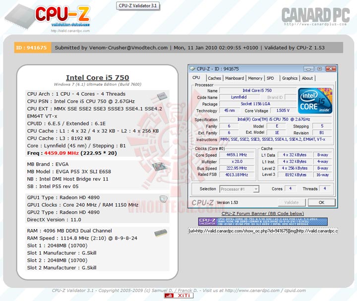 validate EVGA P55 FTW 200 : Review